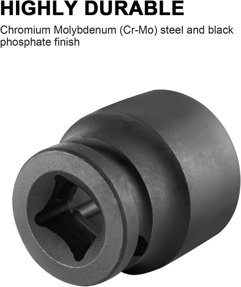 Max Power 1/2 Inch Drive 24mm Standard Impact Socket, Made with Heat-Treated Chrome Molybdenum Steel, 6-Point Design, Metric - Image 4